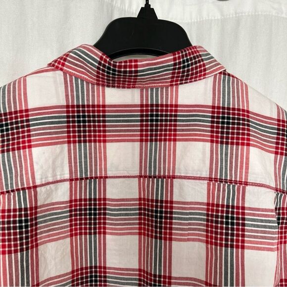 NWT Columbia Red Grey White Checker short Sleeve Shirt Men’s L - Picture 7 of 10